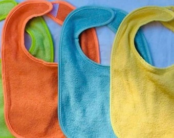 Terry cloth baby bibs