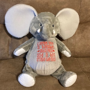 Personalized memorial stuffed animal