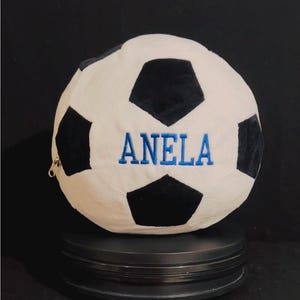 Personalized soccer pillow