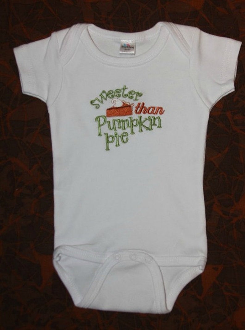 Sweeter than Pumpkin Pie embroidered bodysuit