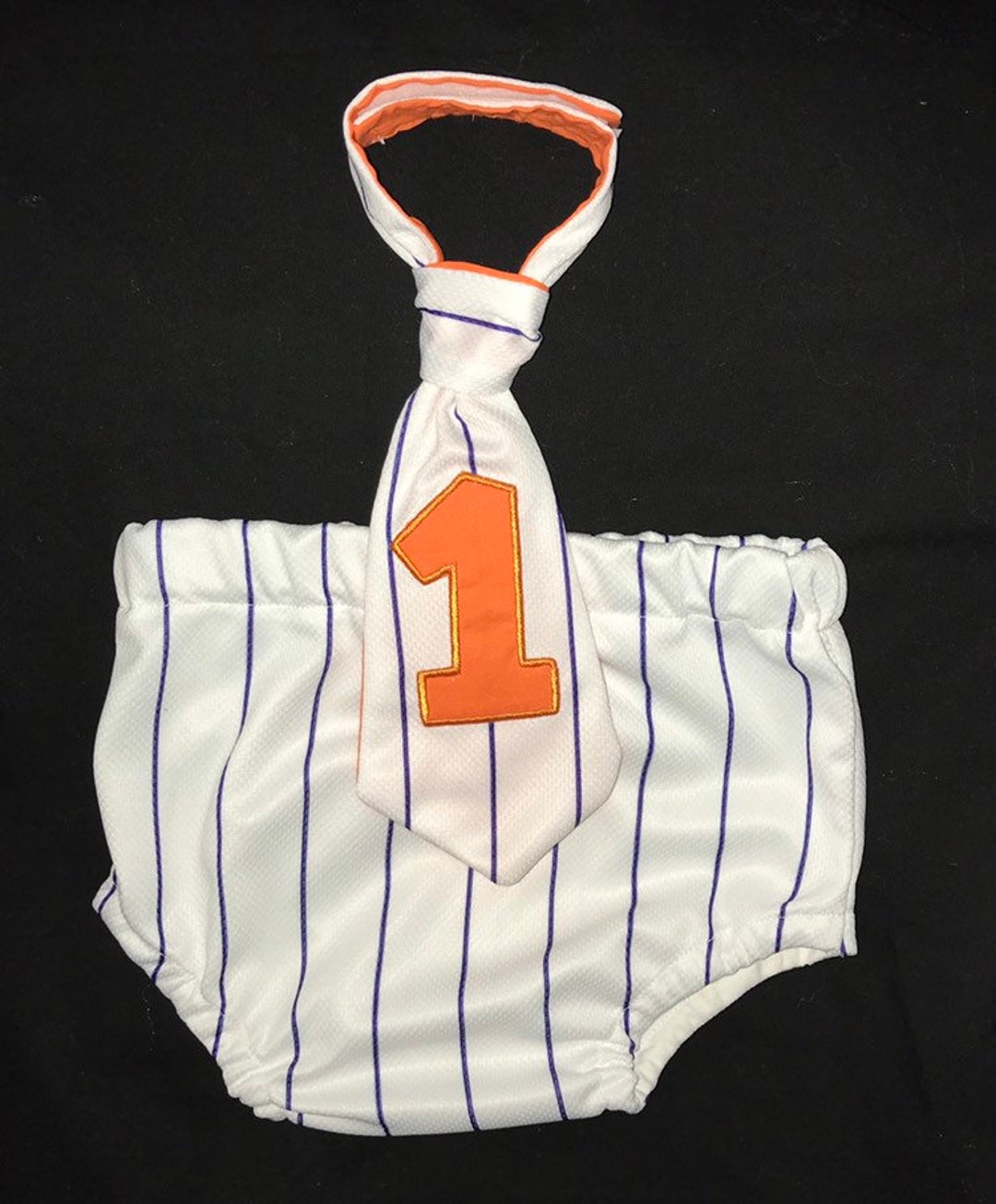 Baseball Diaper Cover and Neck Tie Etsy