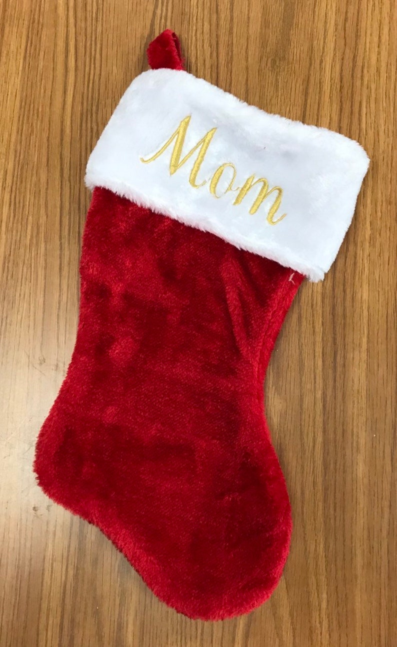 Custom monogrammed Christmas stocking