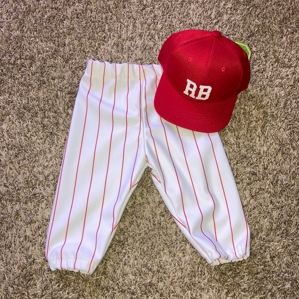 Infant/toddler baseball pants and baseball cap