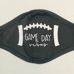 Game day face mask with initials
