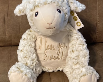 Custom monogrammed lamb