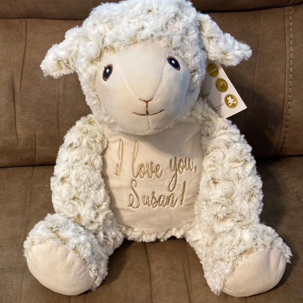 Custom monogrammed lamb