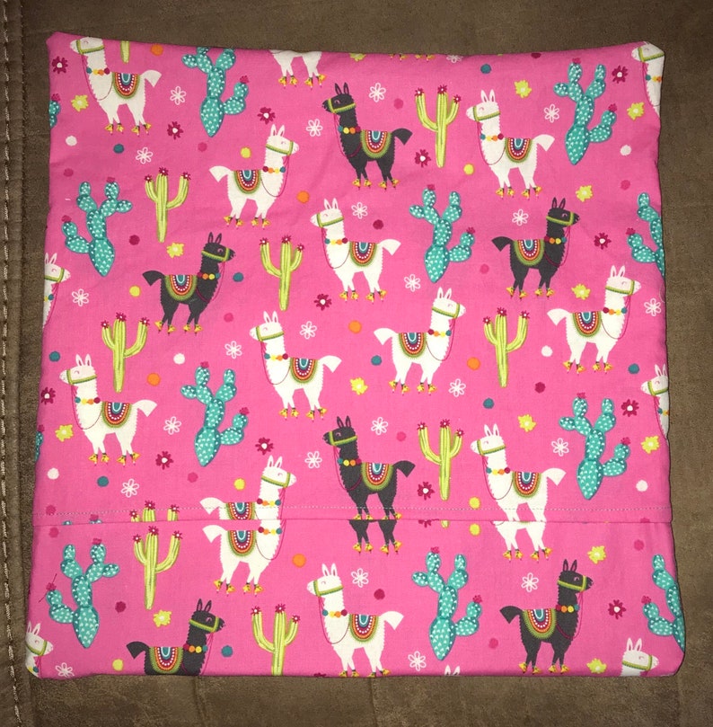 Custom monogrammed Llama reading pillow Etsy