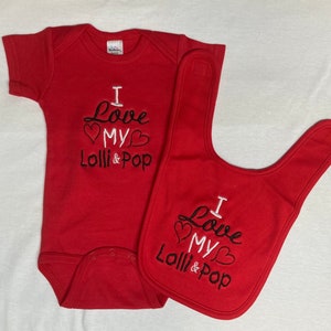 I love my Lolli & Pop embroidered bodysuit and bib
