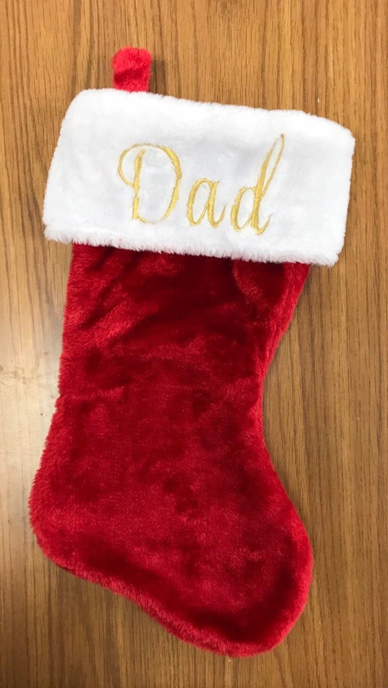 Custom monogrammed Christmas stocking