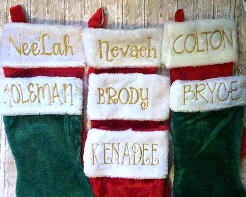 Custom monogrammed Christmas stocking
