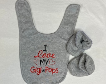 I love my Lolli & Pop baby bib and booties