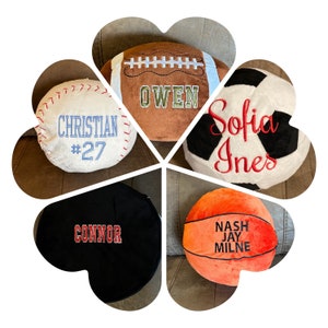 Personalized stuffed sports ball