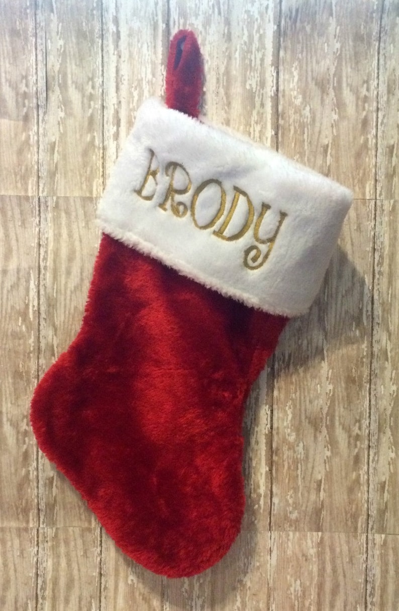 Custom monogrammed Christmas stocking