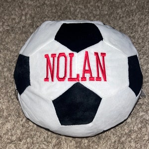 Personalized stuffed soccer ball