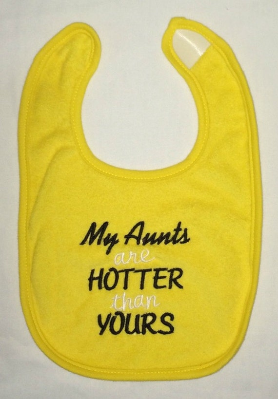 My Aunt Can Arrest Your Aunt Embroidered Baby Bib 