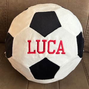 Personalized soccer pillow