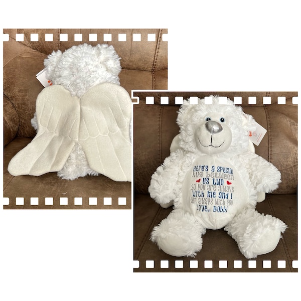 Stuffed Bear With Wings Etsy
