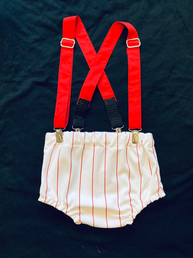 Baseball Diaper Cover With Suspenders Etsy