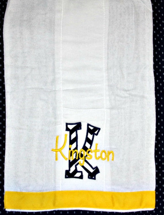 Don/'t Make Me Call Nana embroidered burp cloth Personalized