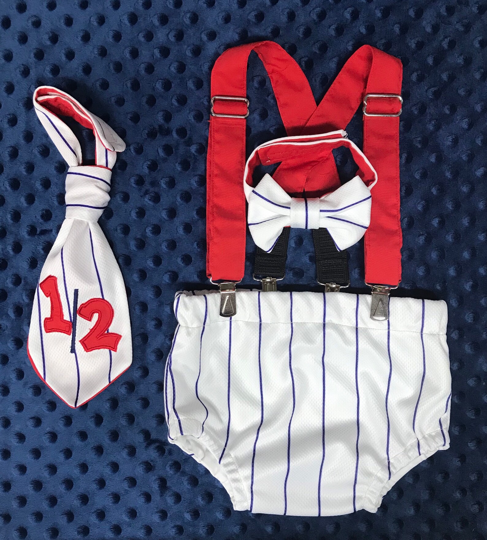 Baseball Diaper Cover Suspenders Necktie and Bow Tie Etsy