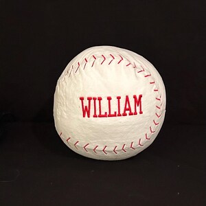 Personalized stuffed baseball