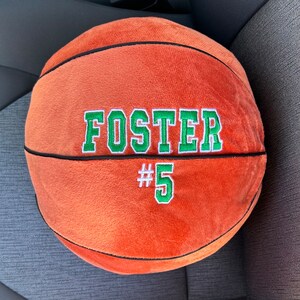 Personalized stuffed basketball