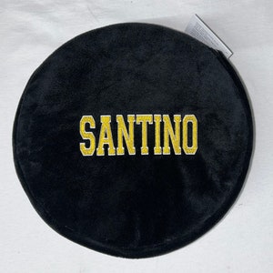 Personalized hockey puck pillow