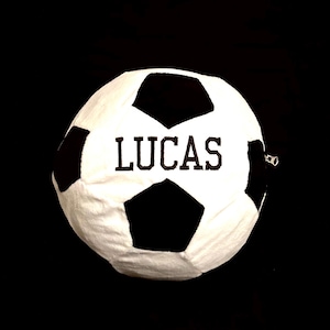 Personalized soccer pillow