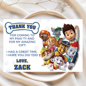 カスタムパウパトロールサンキューカード