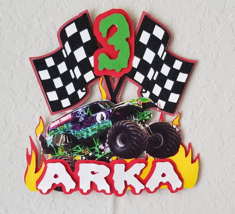 Grave Digger Cake Topper Monster Truck Cake Topper Monster Grave Digger Cake Topper Monster Truck Cake Topper Monster