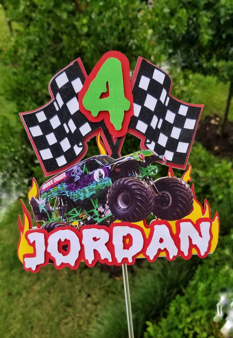 Grave Digger Cake Topper Monster Truck Cake Topper Monster Grave Digger Cake Topper Monster Truck Cake Topper Monster