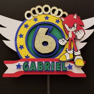 Sonic Cake topper, Red sonic cake topper