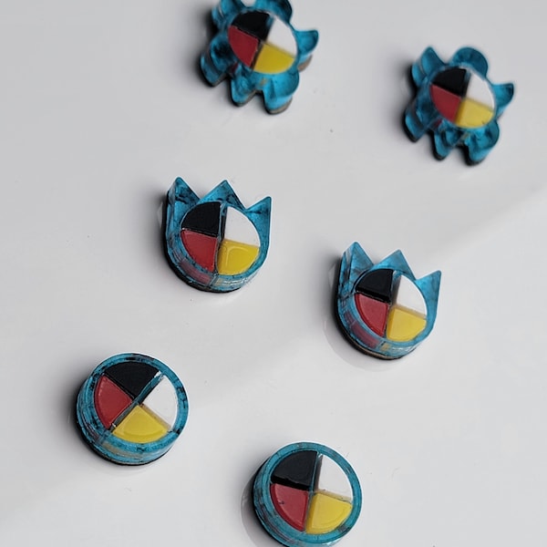 Medicine wheel studs