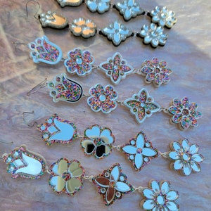 Floral Statement Earrings: Hypoallergenic Silver Flowers