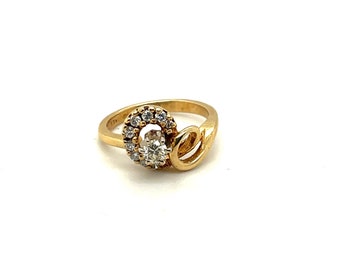 14K Yellow Gold .55CT Diamond Engagement Ring