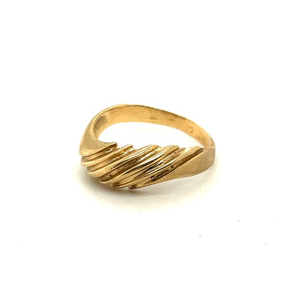 14K Yellow Gold Stackable Dome Ring - image 1