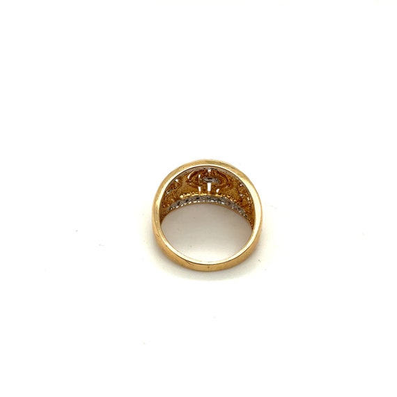 14K Yellow Gold .25CT Diamond Ring - image 4