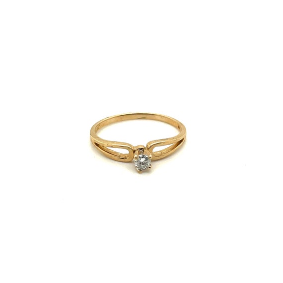 10K Yellow Gold .12CT Diamond Solitaire Engagement