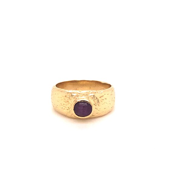 18K Yellow Gold Amethyst  Ring