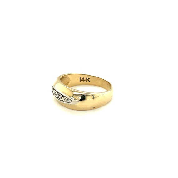 14K Yellow Gold Diamond Band - image 3