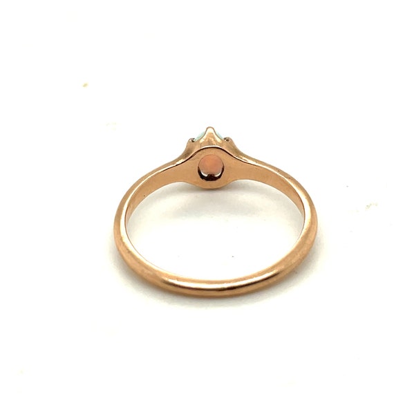 10K Rose Gold Opal Solitaire Ring - image 3