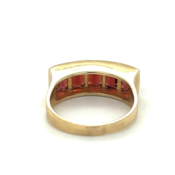 14K Yellow Gold Baguette Cut Ruby Ring - image 3