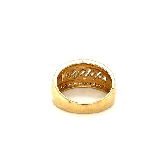 14K Yellow Gold Marquise cut Diamond Dome Ring - image 4