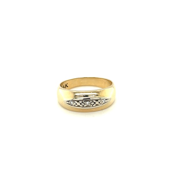 14K Yellow Gold Diamond Band - image 1