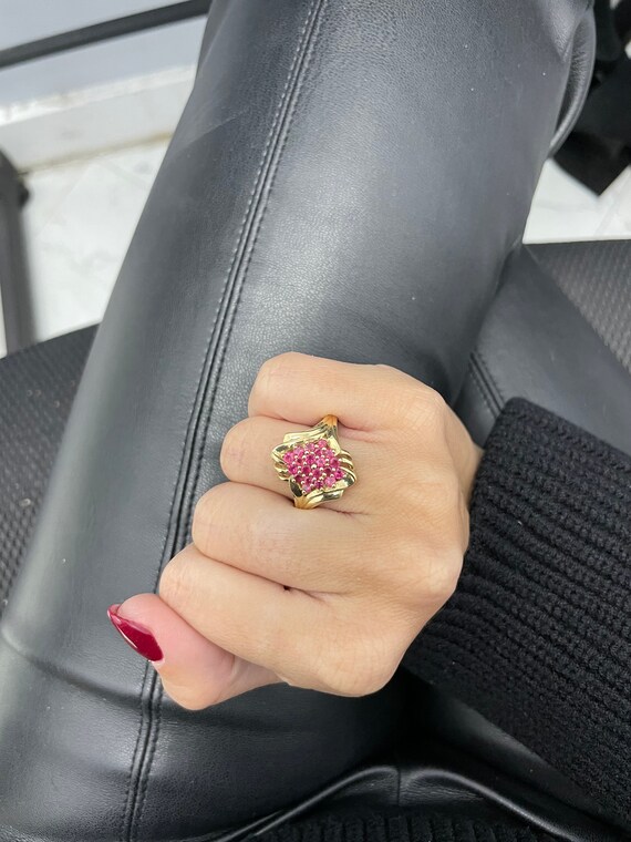 14K Yellow Gold Ruby Statement Ring APEX13406 - image 5