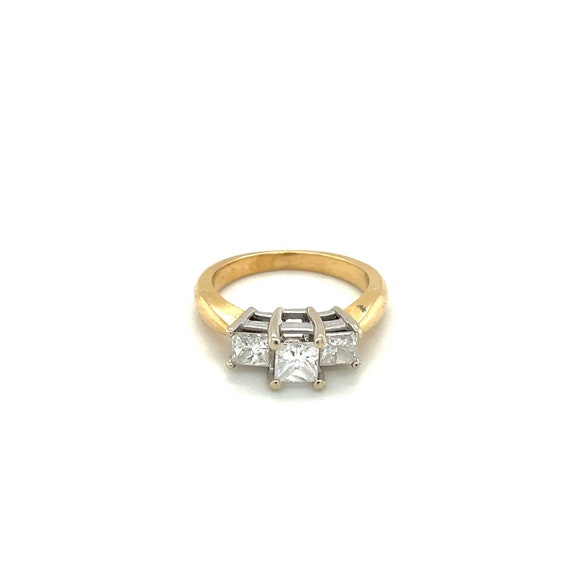 14K Yellow Gold Princess cut Diamond Ring - image 1