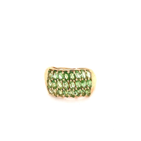 14K Yellow Gold Marquise-cut Peridot Ring