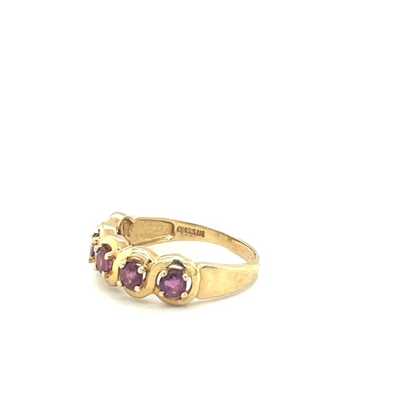 14K Yellow Gold Round Cut Ruby Ring - image 2