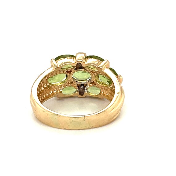 14K Yellow Gold Oval Cut Peridot Ring - image 3