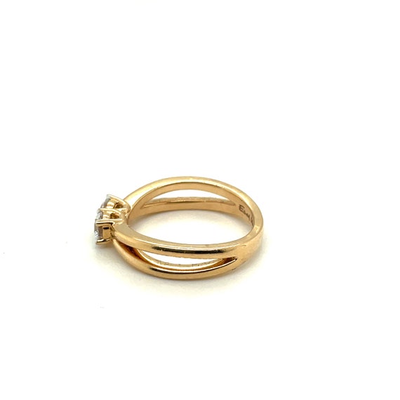 14K Yellow Gold Two Stone Diamond Ring Apex13399 - image 4